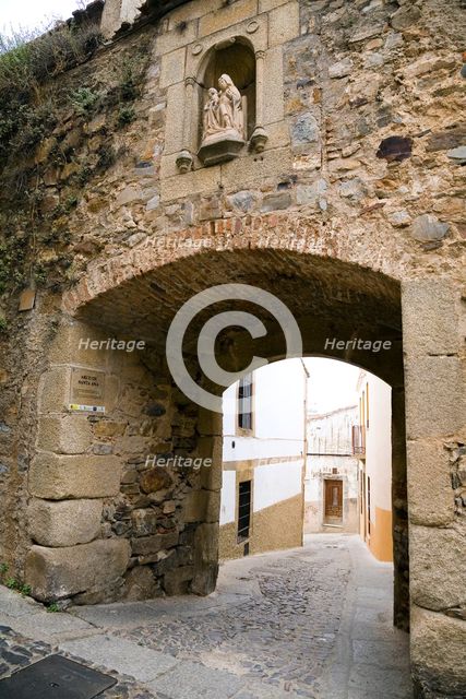 The arch of St Anne, Caceres, Spain, 2007. Creator: Samuel Magal.