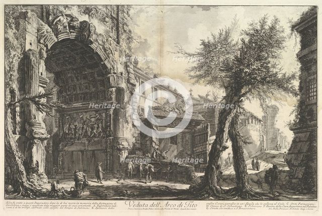 The Arch of Titus (Veduta dell'Arco di Tito), ca. 1760. Creator: Giovanni Battista Piranesi.