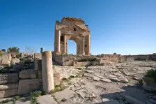 The Arch of Trajan, Mactaris, Tunisia. Creator: Samuel Magal