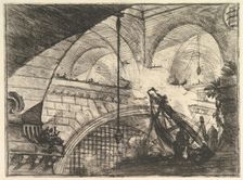 The Arch with a Shell Ornament, from Carceri d'invenzione (Imaginary Prisons), ca. 1749-50. Creator: Giovanni Battista Piranesi