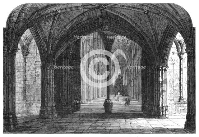 The Archaeological Institute of Great Britain at Peterborough: entrance to the nave of the..., 1861. Creator: Unknown.