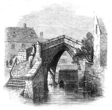 The Archaeological Institute of Great Britain and Ireland: Crowland Bridge, Lincolnshire, 1861. Creator: Unknown