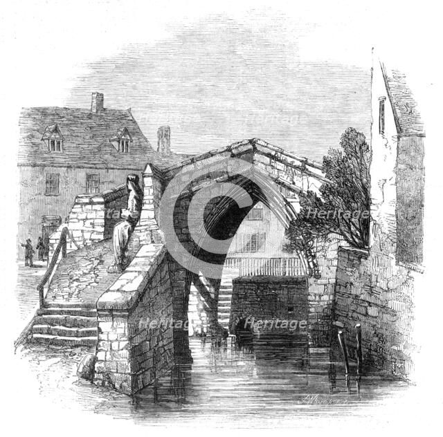 The Archaeological Institute of Great Britain and Ireland: Crowland Bridge, Lincolnshire, 1861. Creator: Unknown.