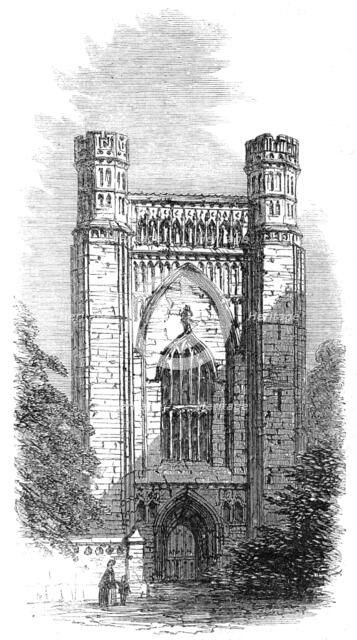 The Archaeological Institute of Great Britain and Ireland: Thorney Abbey, Cambridgeshire, 1861. Creator: Unknown.