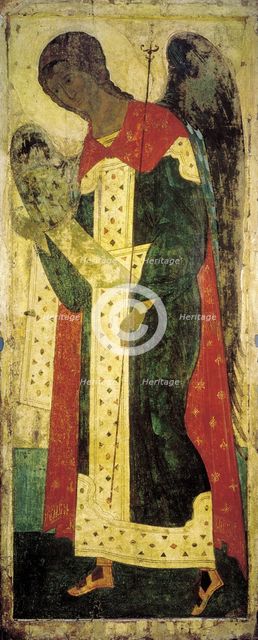 The Archangel Gabriel, 1408. Creator: Russian icon.