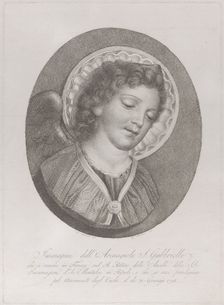 The Archangel Gabriel, 1800. Creators: Raphael Morghen, Angelo Emilio Lapi