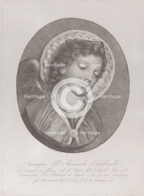 The Archangel Gabriel, 1800. Creators: Raphael Morghen, Angelo Emilio Lapi.
