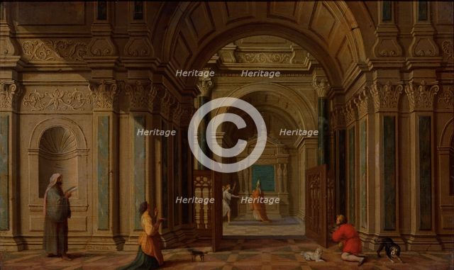 The Archangel Gabriel Appearing to Zacharias, 1625. Creator: Nicolaes de Gyselaer.