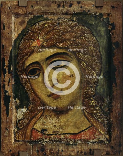 The Archangel Gabriel (The Angel with Golden Hair), ca 1200. Artist: Russian icon  