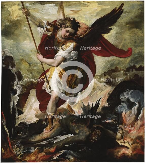 The Archangel Michael overthrowing Lucifer, 1656. Creator: Francesco Maffei.
