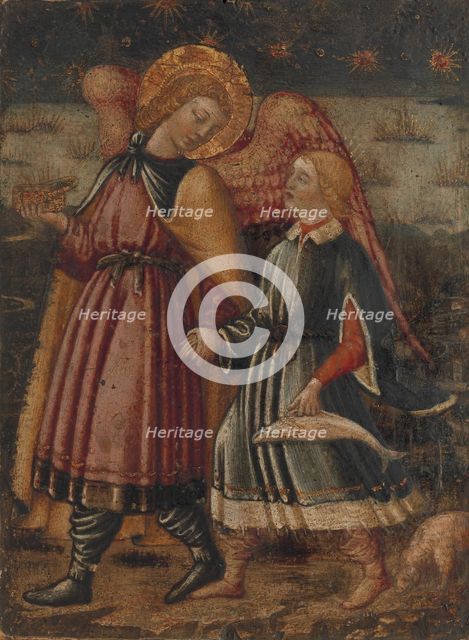 The Archangel Raphael and Tobias, possibly 1457-63. Creator: Neri di Bicci.