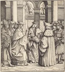 The Archbishop Blessing the Child after the Baptism. Creator: Hans Burgkmair, the Elder