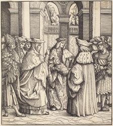 The Archbishop Blessing the Child after the Baptism. Creator: Hans Burgkmair, the Elder