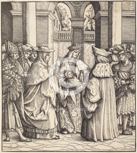 The Archbishop Blessing the Child after the Baptism. Creator: Hans Burgkmair, the Elder.