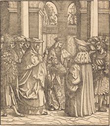 The Archbishop Blessing the Child after the Baptism. Creator: Hans Burgkmair, the Elder