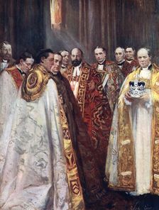 The Archbishop of Canterbury and York, and other prelates, the Coronation