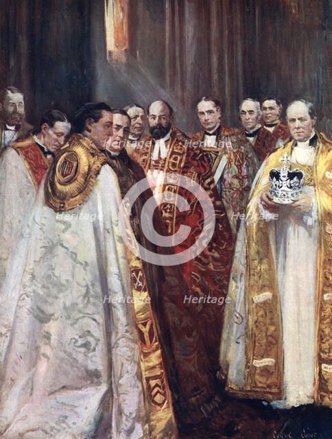 The Archbishop of Canterbury and York, and other prelates, the Coronation. Artist: Unknown