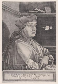 The Archbishop of Brindisi, dated 1536. Creator: Agostino Veneziano