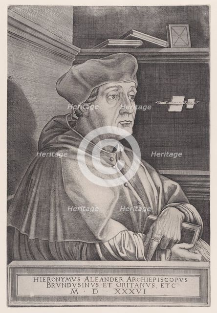 The Archbishop of Brindisi, dated 1536. Creator: Agostino Veneziano.