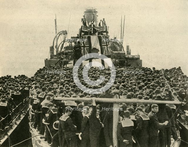 The Archbishop of York visits British sailors of the Royal Navy, First World War, 1914, (c1920). Creator: Unknown.
