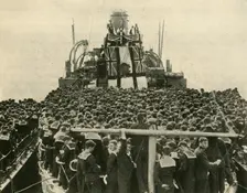 The Archbishop of York visits British sailors of the Royal Navy, First World War, 1914, (c1920). Creator: Unknown