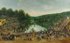 The Archduke Albert and the Archduchess Isabella Visiting a Garden Party at Vivier d'Oye..., c1616. Creator: Alsloot; Denijs van ()