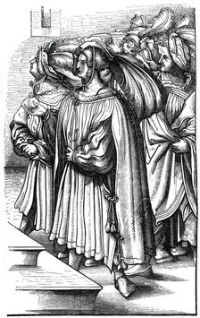 The archdukes and high barons of Germany at the coronation of the Emperor Maximilian, 16th century