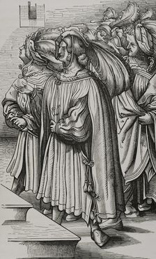 The Archdukes and High Barons of Germany at the coronation of Emperor Maximilian on 4 Feb 1508 (1877 Creator: Unknown