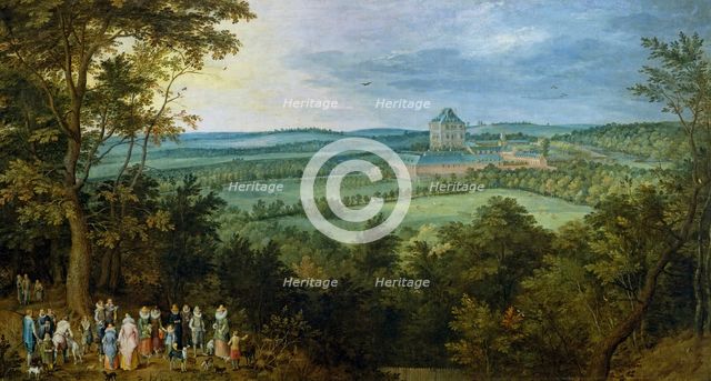 The Archdukes hunting in Mariemont, c1611. Creator: Jan Brueghel the Elder.