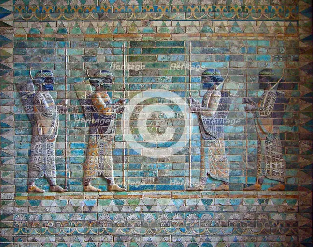 The Archers frieze from Darius I palace at Susa, c. 510-c. 500 BC. Artist: Assyrian Art  