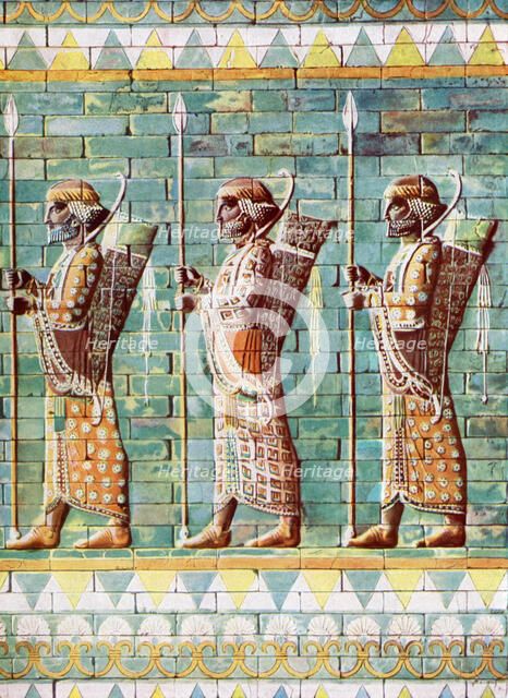 The archers of Kiing Darius, Susa, Iran, 1933-1934. Artist: Unknown