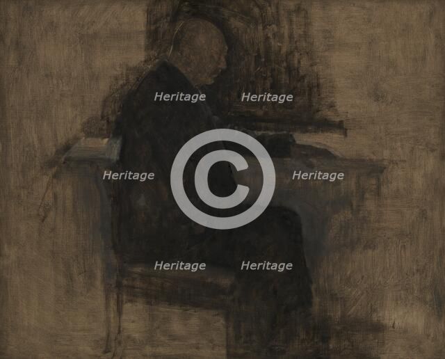 The Architect Thorvald Bindesboll, 1904. Creator: Vilhelm Hammershøi.