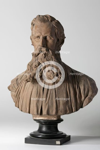 The architect Heinrich Freiherr von Ferstel, 1877. Creator: Viktor Oskar Tilgner.