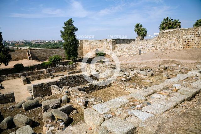 The Arab fortress (alcazaba) at Merida, Spain, 2007. Creator: Samuel Magal.
