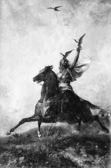 The Arab Falconer, 1864. Creator: Eugene Fromentin