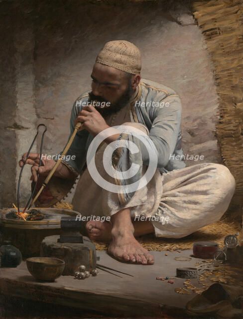 The Arab Jeweler, ca. 1882. Creator: Charles Sprague Pearce.