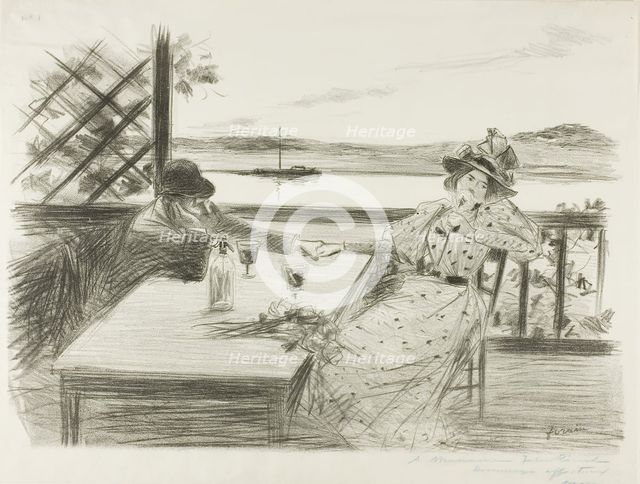 The Arbor, 1893. Creator: Jean Louis Forain.