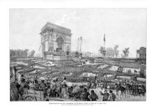 The Arc de Triomphe, Place de l'Etoile, Paris, 20 April 1848.Artist: Lipperheide