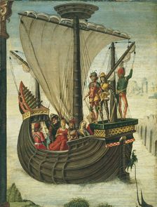 The Argonauts leaving Colchis. Artist: De Roberti, Ercole (c. 1450-1496)