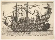The Argonauts led by Minerva (Reale dell armata di Argonuti con da Minerves), from the ser..., 1664. Creator: Unknown