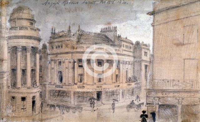 The Argyll Rooms, Little Argyll Street, Westminster, London, c1830. Artist: Anon