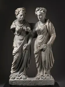 The Aristocratic Women, Illustration of the tale of The Necklace of Thread .., 2nd century. Creator: Unknown