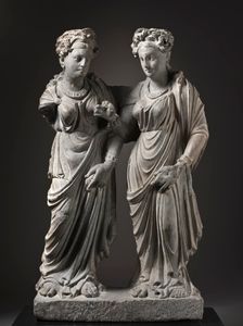 The Aristocratic Women, Illustration of the tale of The Necklace of Thread .., 2nd century. Creator: Unknown