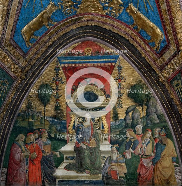 The Arithmetic, 1492-1494. Creator: Pinturicchio, Bernardino (1454-1513).
