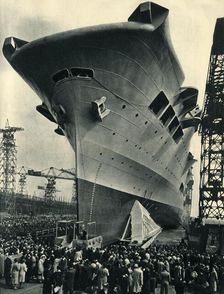 The Ark is Launched on Merseyside, 13th April, 1937 (1942). Creator: Unknown