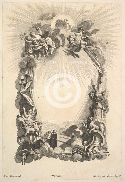 The Ark of the Covenant, from Book of Cartouches, mid-18th century. Creator: Johann Georg Hertel.