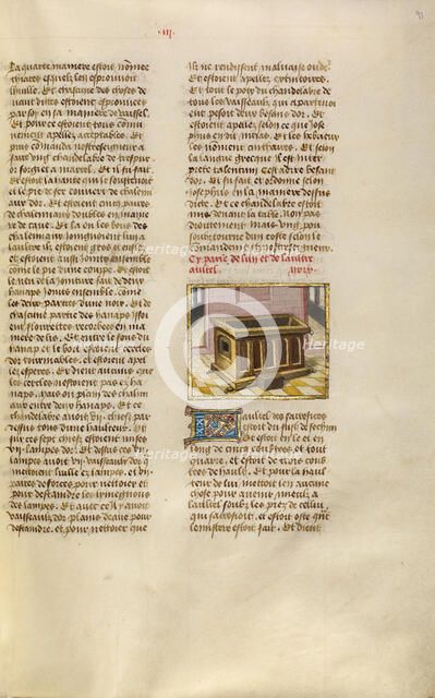 The Ark of the Covenant; Miroir Historial, about 1475. Creator: Unknown.