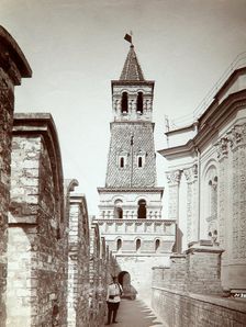 The Armoury (Oruzheynaya) Tower in the Kremlin, Moscow, Russia, before 1889. Artist: Ivan Fyodorovich Borschchevsky