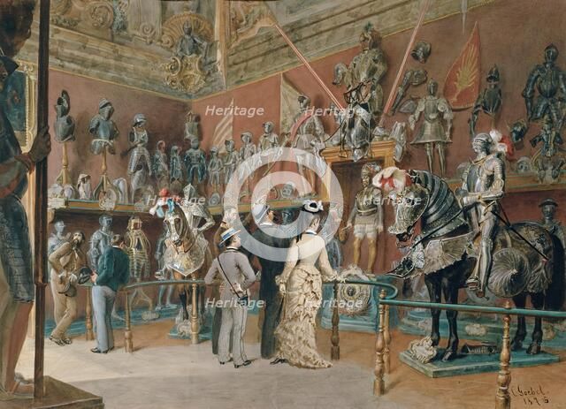 The Armory I of the Ambraser Collection, 1875. Creator: Carl Goebel.