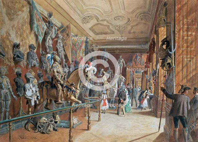 The Armory III of the Ambraser Collection, 1875. Creator: Carl Goebel.